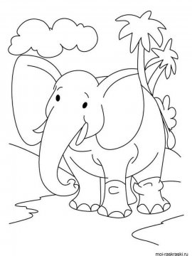 Раскраска Слон 33 - Бесплатно распечатать