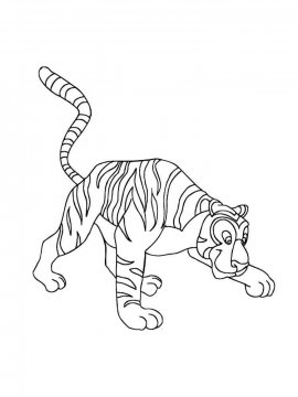Раскраска Тигр 25 - Бесплатно распечатать