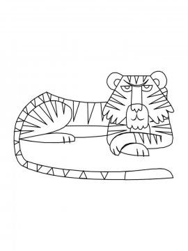 Раскраска Тигр 27 - Бесплатно распечатать