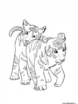 Раскраска Тигр 7 - Бесплатно распечатать