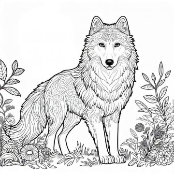 Раскраска Волк 37 - Бесплатно распечатать
