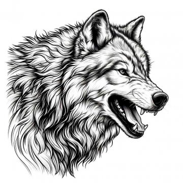 Раскраска Волк 39 - Бесплатно распечатать