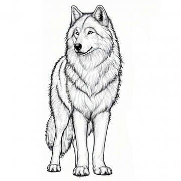 Раскраска Волк 46 - Бесплатно распечатать