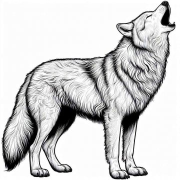 Раскраска Волк 51 - Бесплатно распечатать