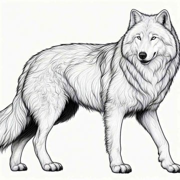 Раскраска Волк 52 - Бесплатно распечатать