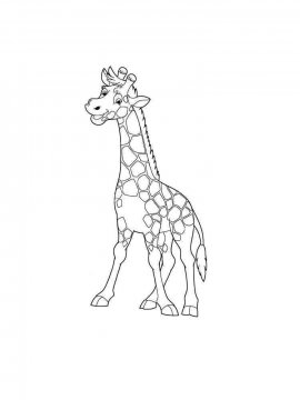 Раскраска Жираф 20 - Бесплатно распечатать