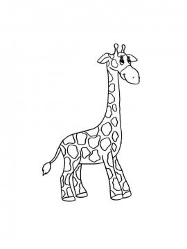 Раскраска Жираф 28 - Бесплатно распечатать