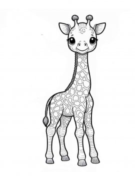 Раскраска Жираф 47 - Бесплатно распечатать