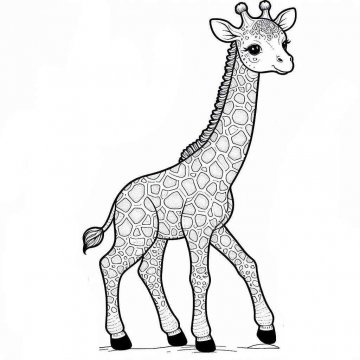 Раскраска Жираф 50 - Бесплатно распечатать