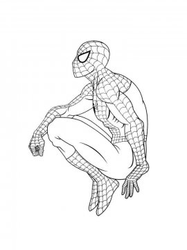 Человек паук сидит