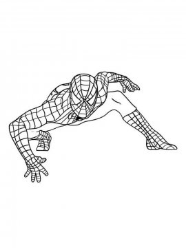 Раскраска Человек паук в боевой стойке