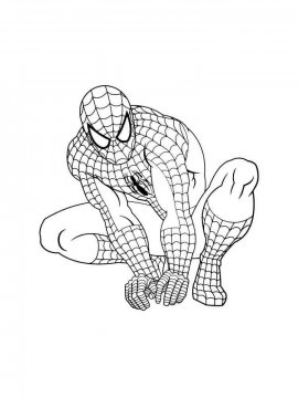 Раскраска Сидящий человек паук