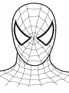 Раскраска голова Человека паука