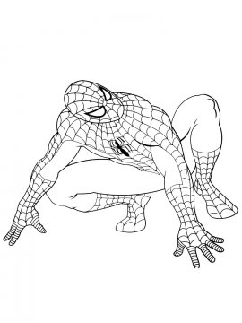 Раскраска удивленный Человек паук