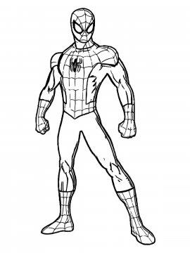 Раскраска сильный Человек паук