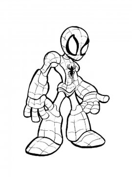 Раскраска нарисованный Человек паук