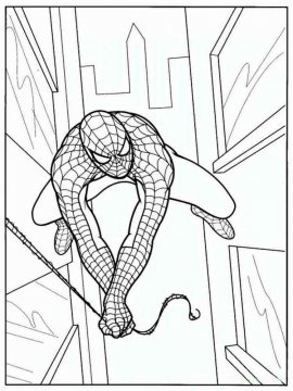 Раскраска Человек паук супергерой
