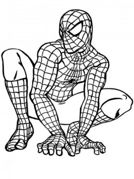 Раскраска Человек паук для детей