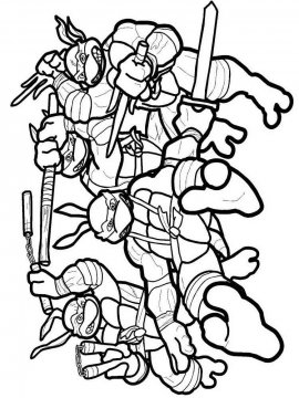 Раскраска Черепашки ниндзя