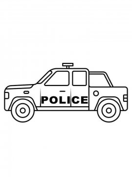 Раскраска Полицейская машина-15