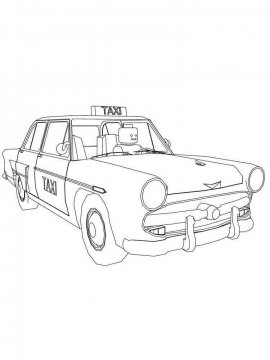 Раскраска Такси -12