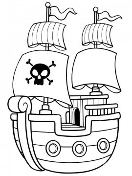 Раскраска Пиратский корабль-2