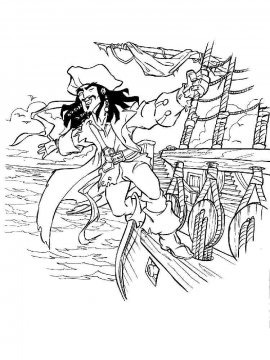 Раскраска Пиратский корабль-7