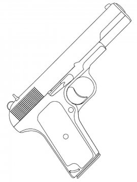 Раскраска Пистолеты-4