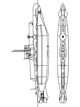 Раскраска Подводная Лодка-1