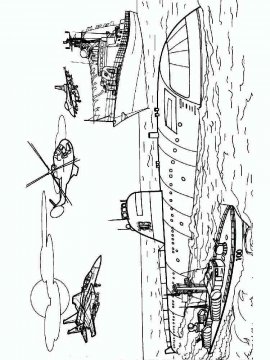 Раскраска Подводная Лодка-3