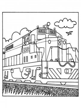 Раскраска Поезд-10