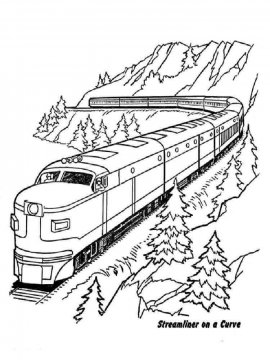 Раскраска Поезд-8