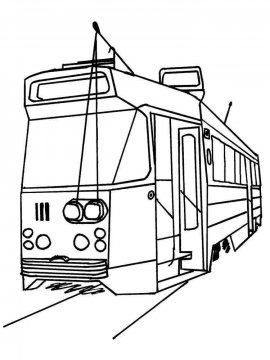 Раскраска Трамвай-4