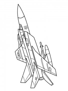 Раскраска Военный самолет-1