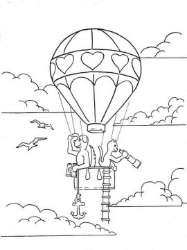 Раскраска Воздушный шар-3