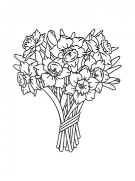 Раскраска Букет цветов 12 - Бесплатно распечатать