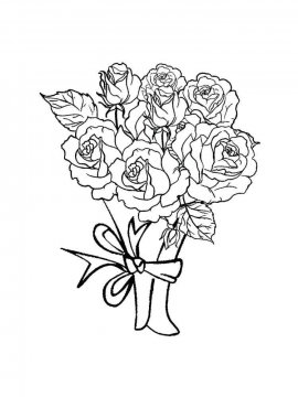 Раскраска Букет цветов 6 - Бесплатно распечатать