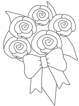 Раскраска Букет цветов 23 - Бесплатно распечатать