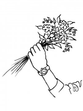 Раскраска Букет цветов 25 - Бесплатно распечатать