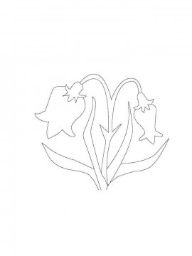 Раскраска Цветок Колокольчик 18 - Бесплатно распечатать