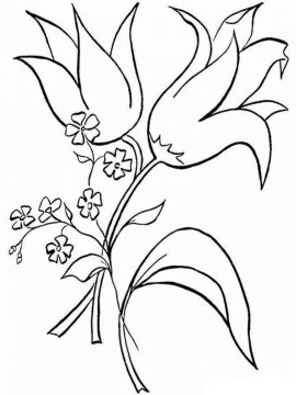Раскраска Цветок Колокольчик 10 - Бесплатно распечатать