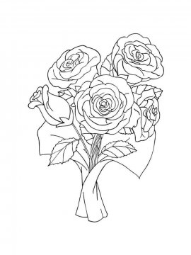 Раскраска Роза 9 - Бесплатно распечатать