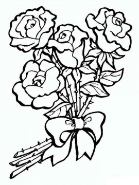 Раскраска Роза 35 - Бесплатно распечатать
