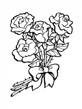 Раскраска Роза 29 - Бесплатно распечатать