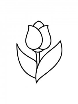 Раскраска Тюльпан 5 - Бесплатно распечатать