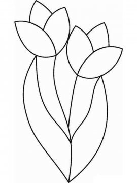Раскраска Тюльпан 30 - Бесплатно распечатать