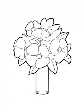 Раскраска Цветы в вазе 26 - Бесплатно распечатать
