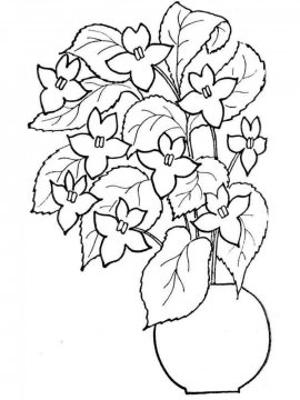 Раскраска Цветы в вазе 18 - Бесплатно распечатать