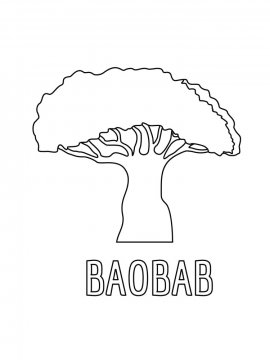 Раскраски Баобаба - Бесплатно распечатать
