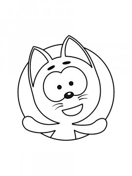 Раскраска Котенок Котэ